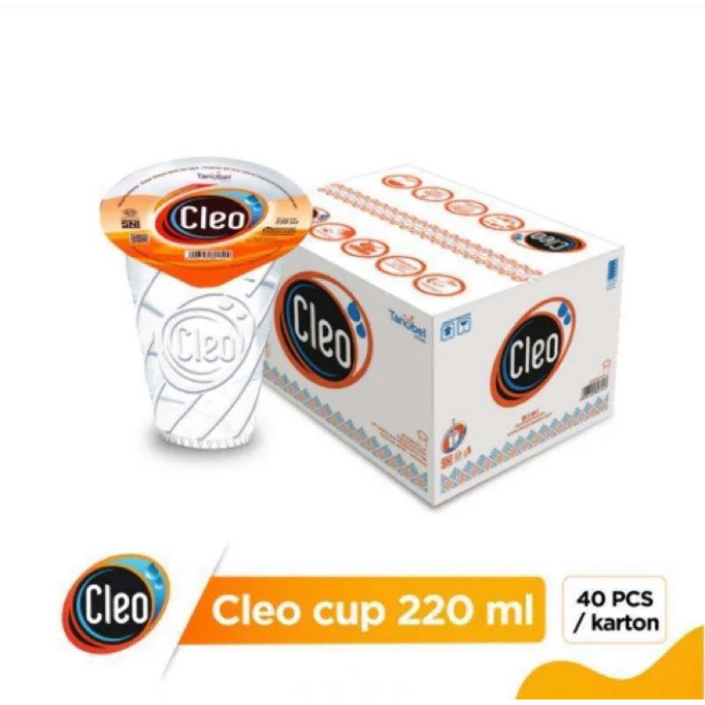 CLEO AIR MURNI / AIR MINUM CLEO CUP - PER BOX ISI 40 gelas x 220ml