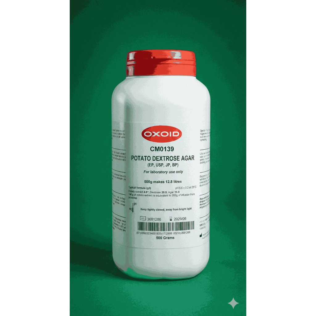 PDA Potato Dextrose Agar 10 GRAM  | Oxoid | Potato Dekstrose Agar Ecer 10 gram Media Mikrobiologi | 