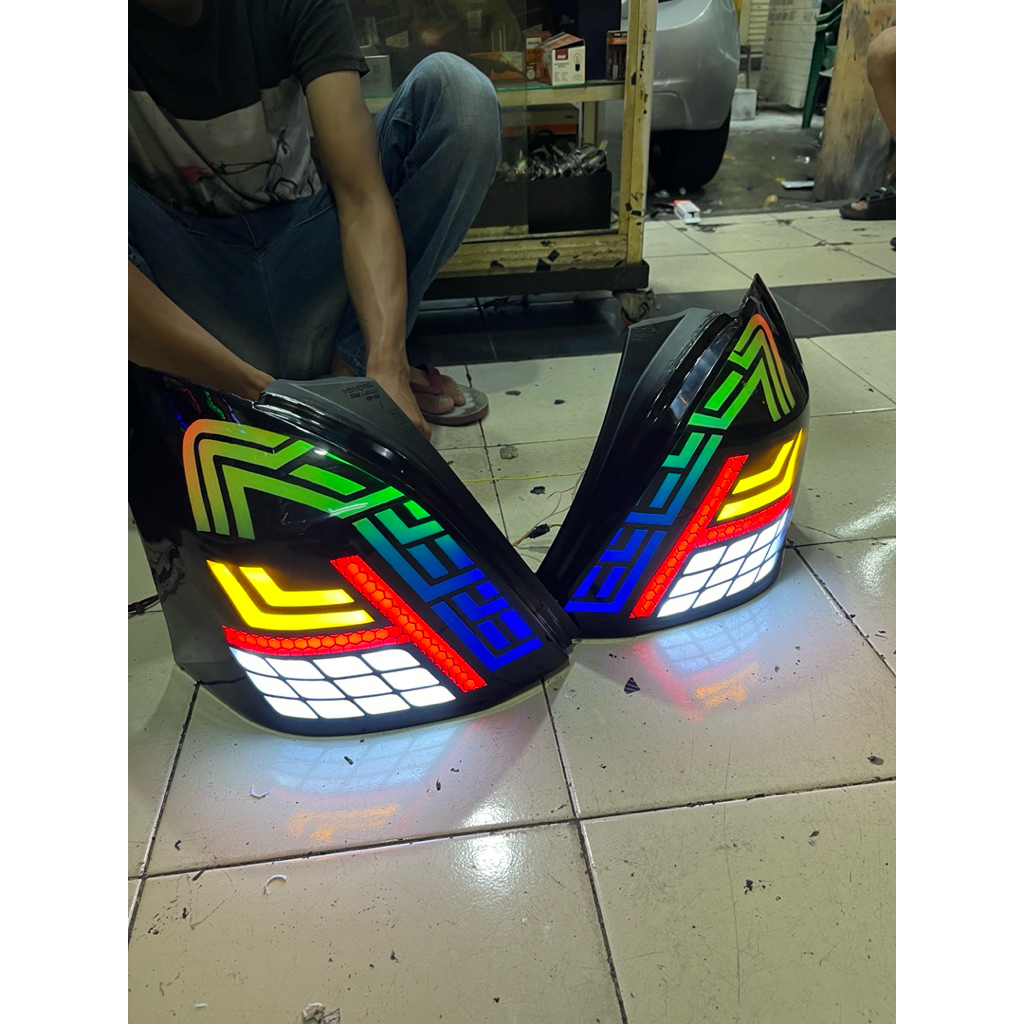 stoplamp yaris bakpao rgb lampu yaris bakpao