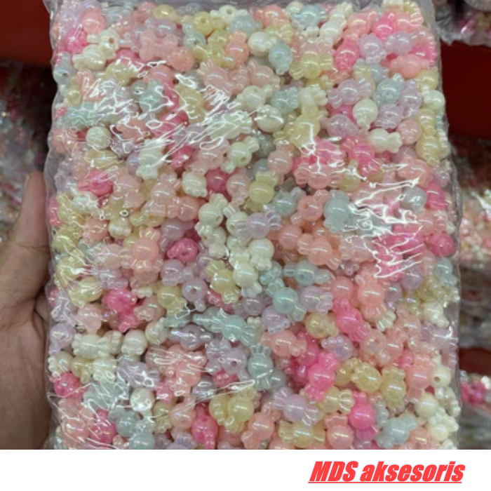 1 Pon Manik Jelly Permen Mini Mix Kilap