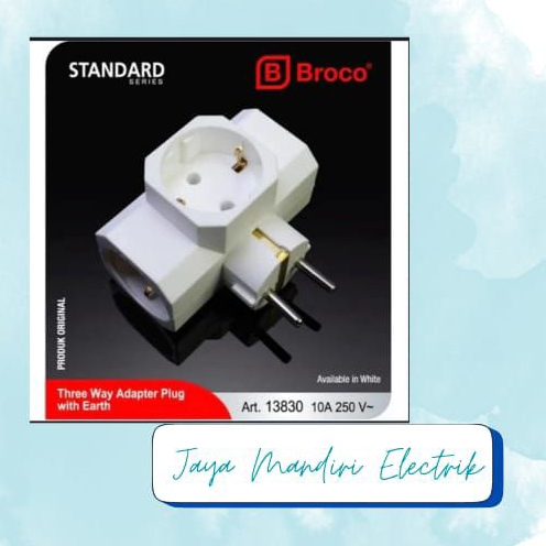 BROCO STEKER T-ARDE PUTIH CABANG KAKI 3 13830