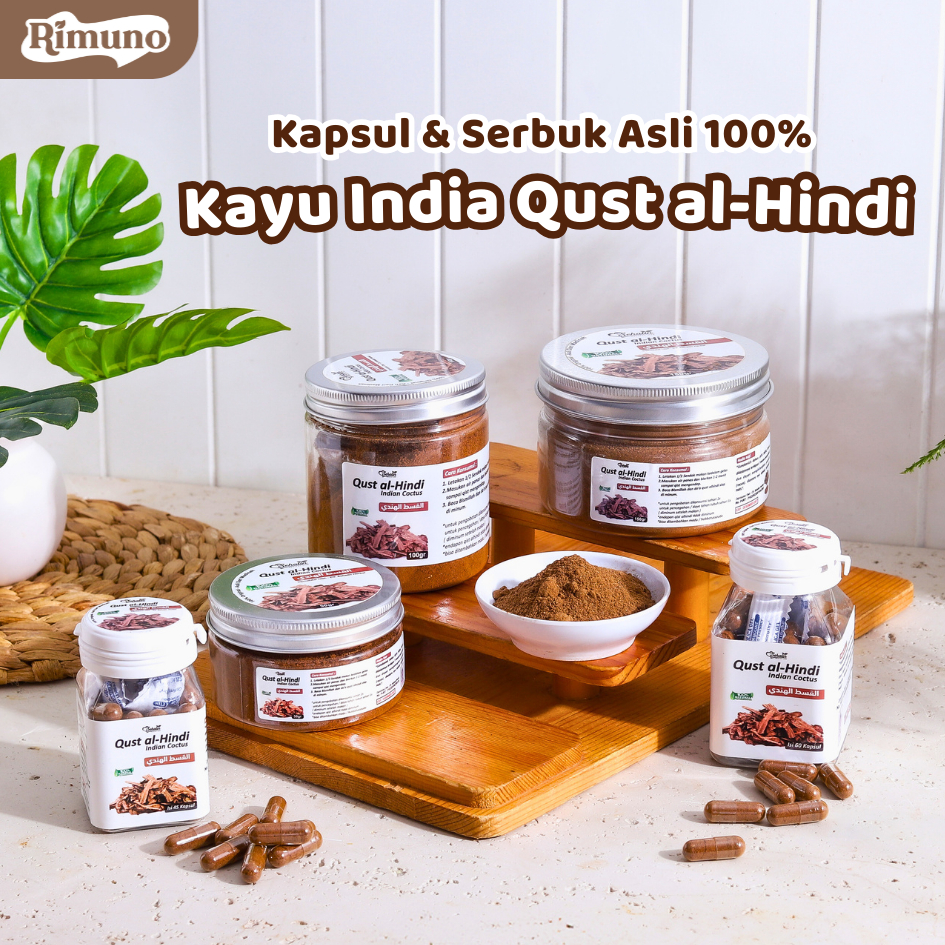 Kapsul & Serbuk Qust Al Hindi Herbal Thibbun Nabawi Kayu India Original 100% Import Arab Saudi