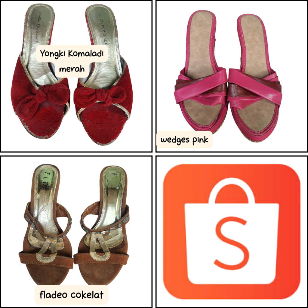 HTSPRELOVED SEPATU JINJIT HEELS FLADEO