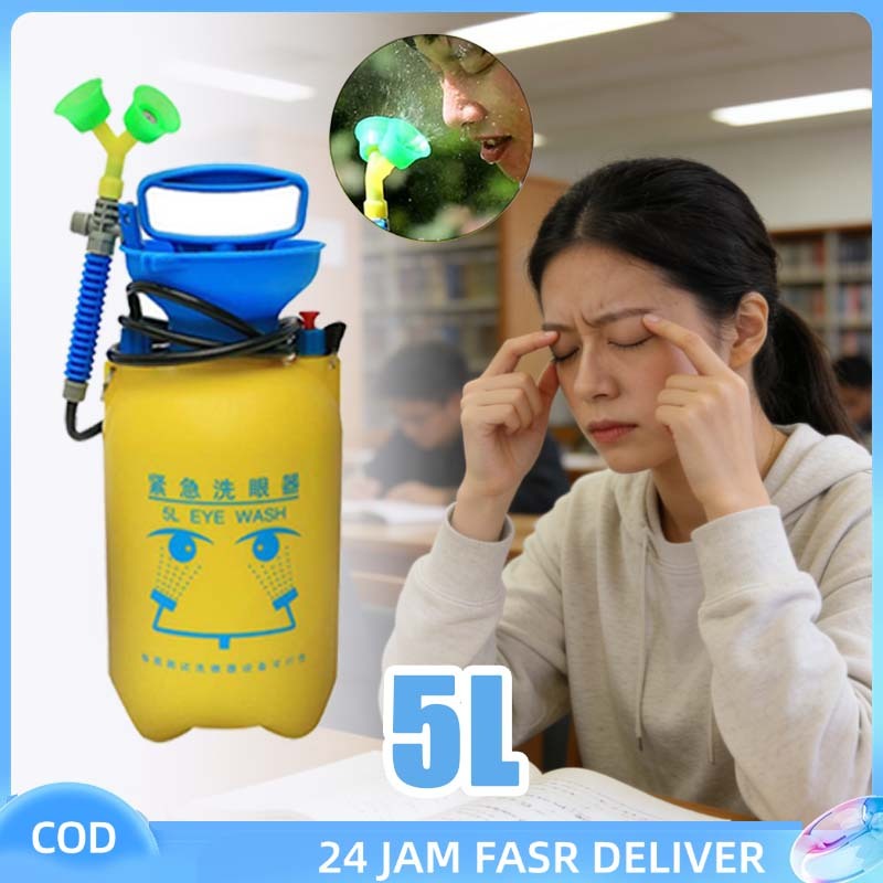 5l Eye Washer Emergency Sakelar Pegas Eye Wash Emergency Desain Portabel Emergency Eye Wash