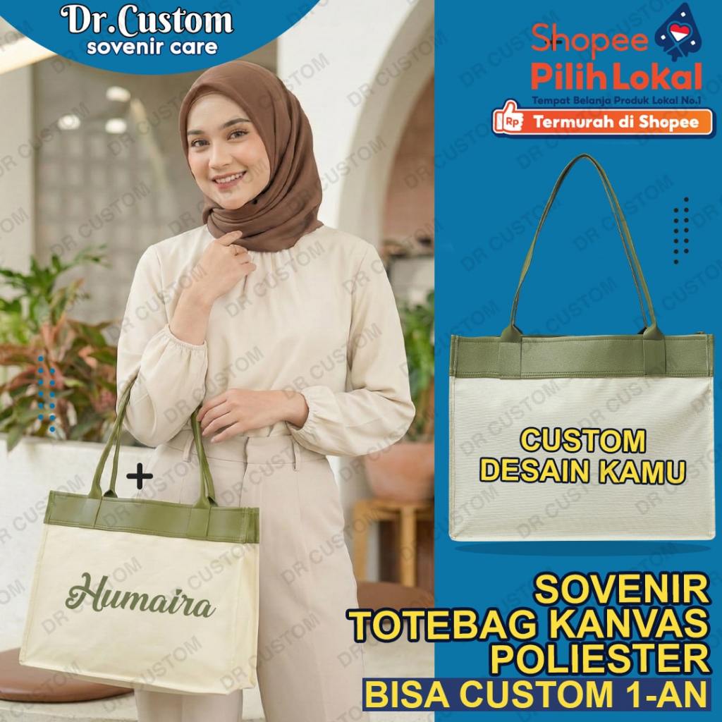Dr Custom Sovenir - Totebag Kanvas - Tas Sembako - Tas Haul - Totebag Kulit - Custom Tas Sovenir
