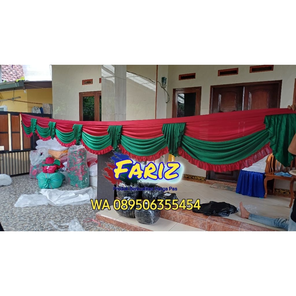 Rumbai tenda- poni tenda- rumbai dekorasi