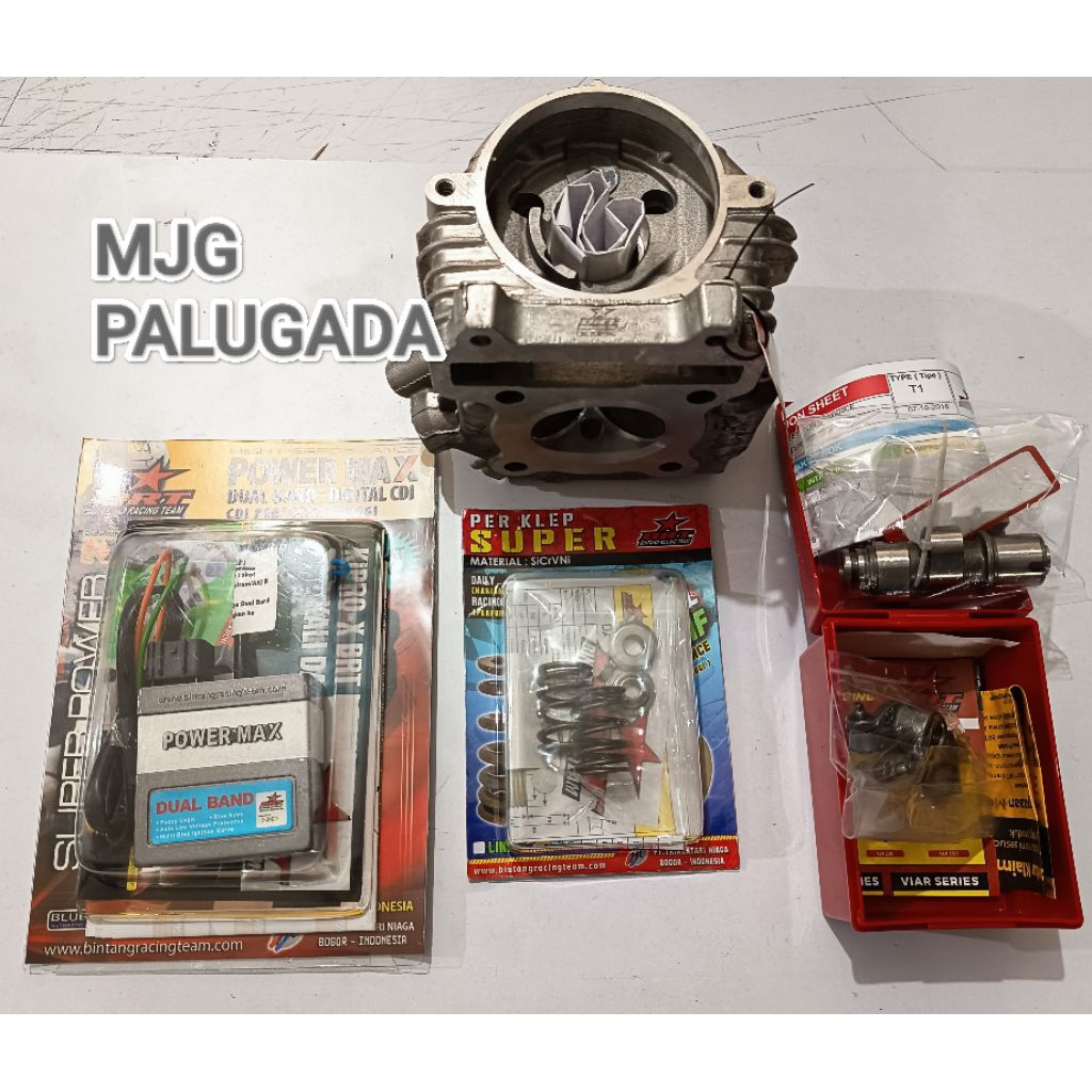 Paket Bore Up Head BRT Mio Sporty/Mio Smile/Nuovo/Mio Soul CNC Porting Mix Blok MOTO 1 Racing