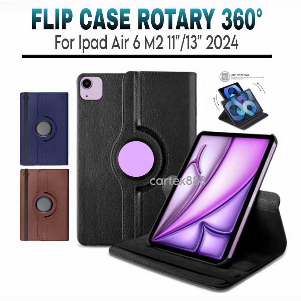 Case Rotary Ipad Air 6 M2 11inchi / 13inchi 2024 / Casing Ipad Air 6 11 inch / Casing Ipad Air M2 13
