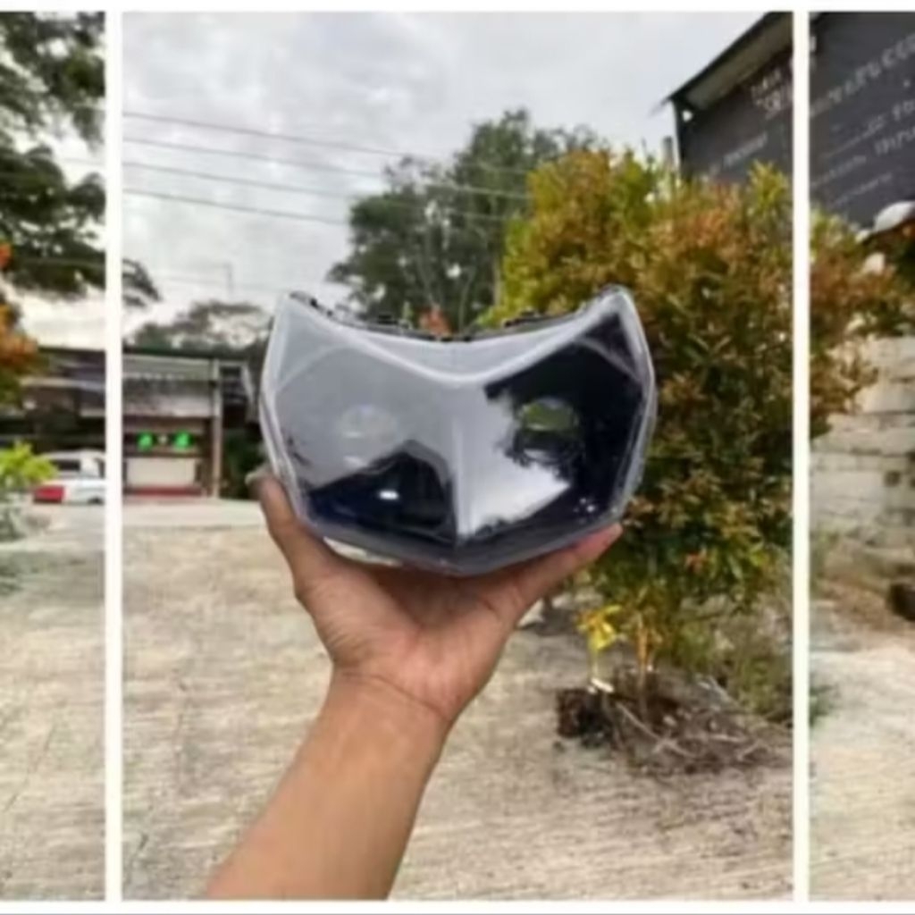 Reflektor Lampu Depan Supra X 125 Fi Injeksi Custom Lampu LED H4 Super Terang