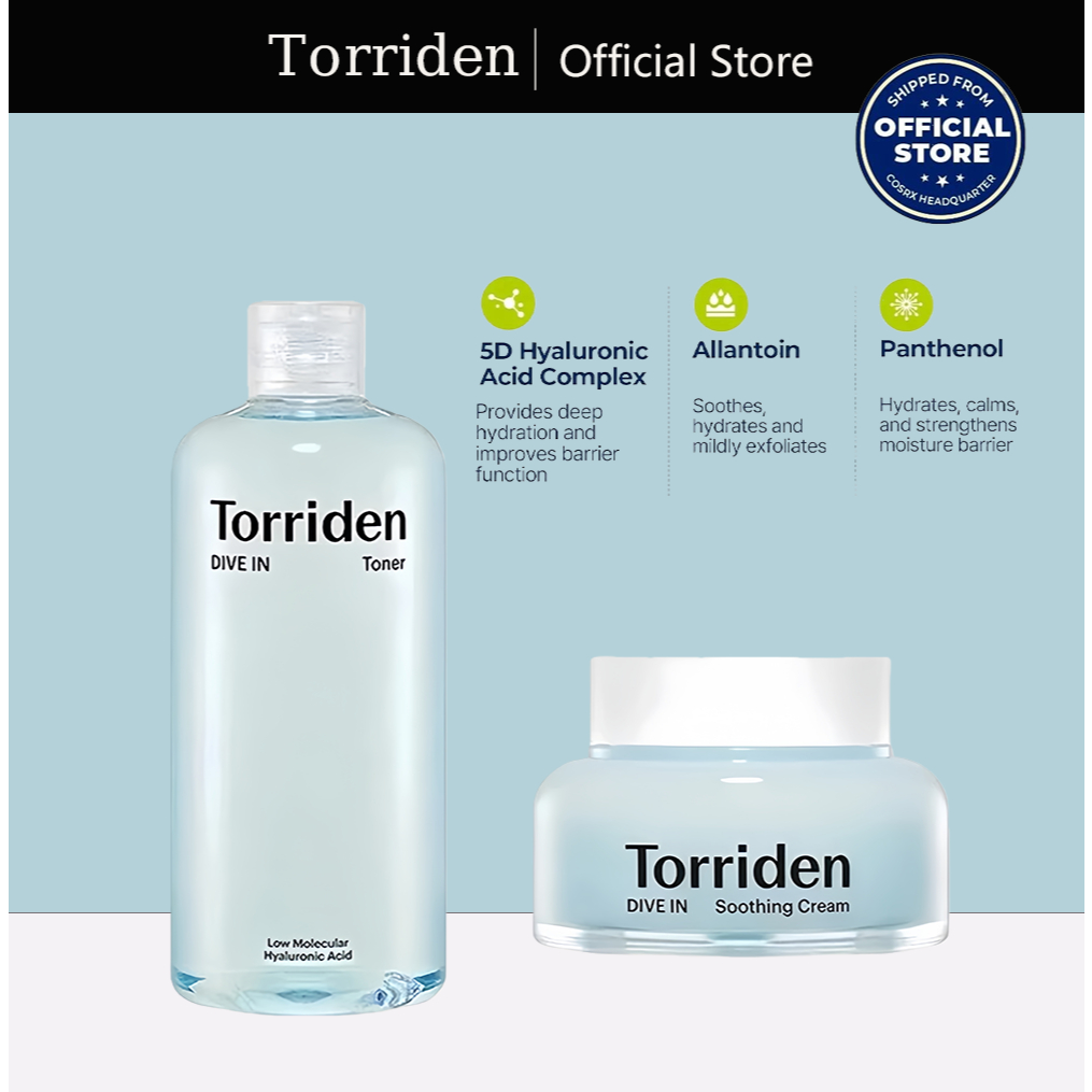 Torriden DIVE IN Toner Low Molecular Hyaluronic Acid TORRIDEN DIVE IN Soothing Cream