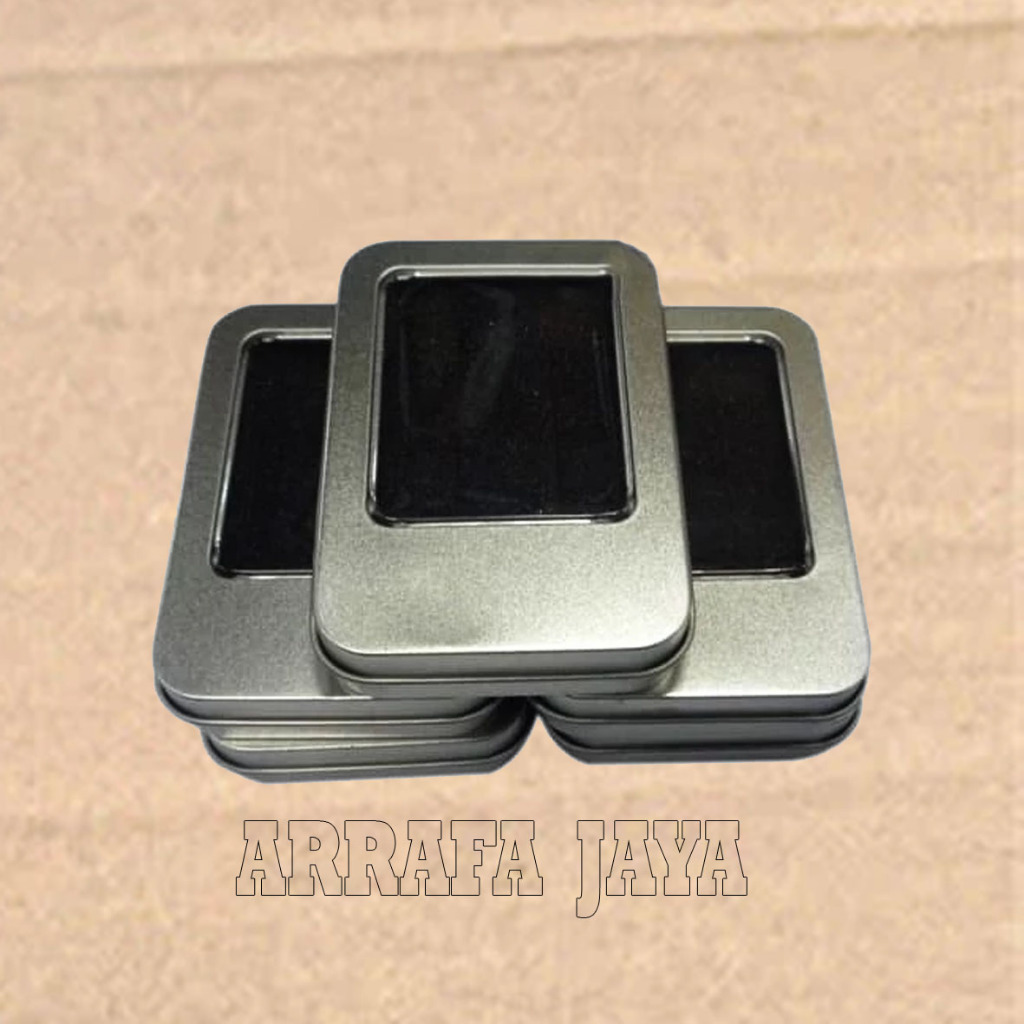 Kotak Flashdisk Packaging Box Universal / Kotak Kaleng Karakter Silver Mettalic