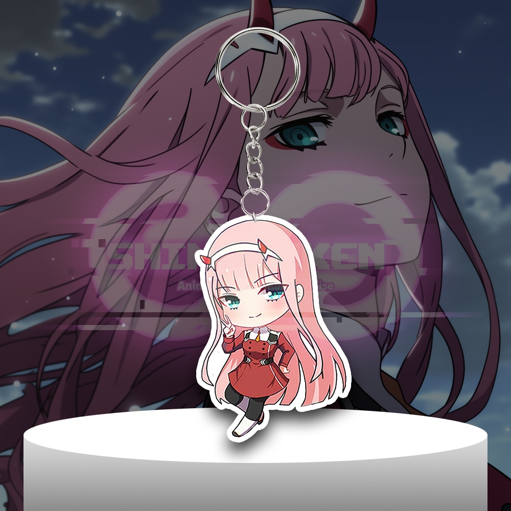 Gantungan Kunci Anime Darling in the Franxx - Zero Two - Ganci Akrilik - Keychain Acrylic