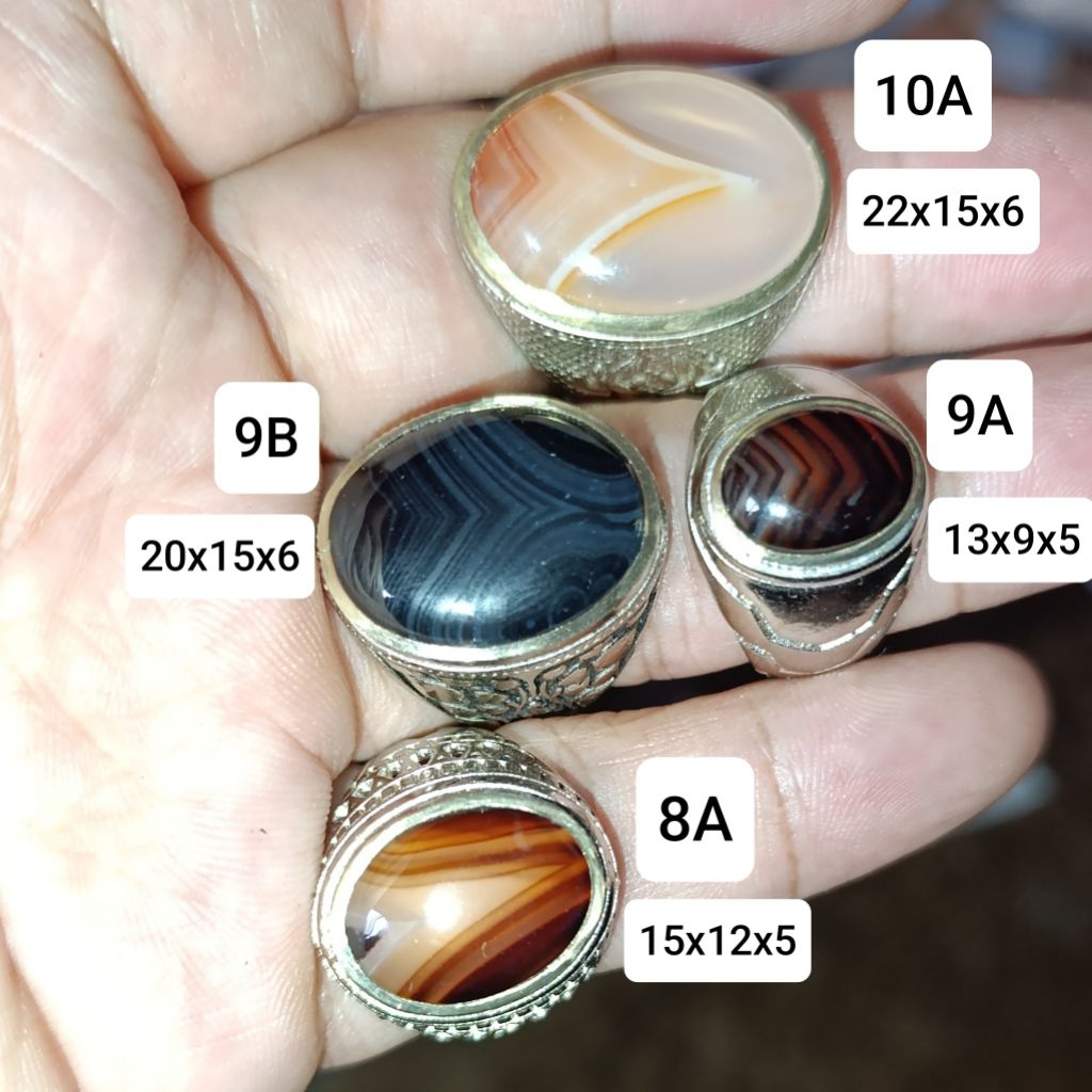 CA 291 Cincin Akik Junder Kalsedon dan Yaman Wulung Joss