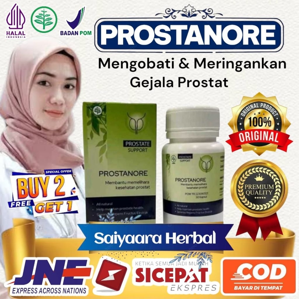 ( PROMO BELI 2 BONUS 1 BOTAL ) PROSTANORE isi 30 Kapsul Obat Herbal Atasi Prostat Pria Dewasa Cepat 