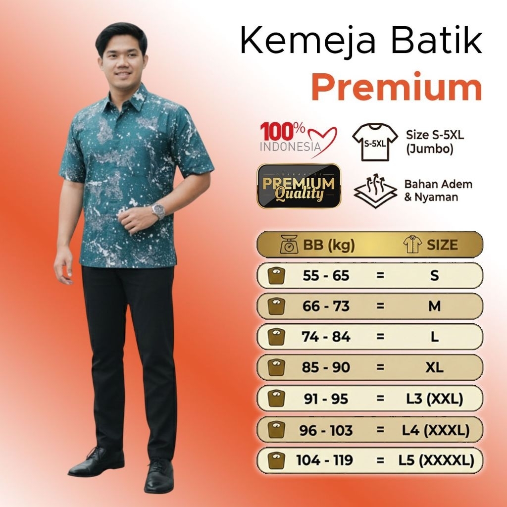 PENDEK MOTIF CIPRUT HIJAU Baju Batik Pria Kain Katun Premium Lengan Pendek Lapisan Furing #KemajaBat