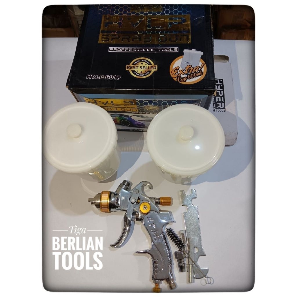HYPER HVLP 600CC SPRAY GUN SEMPROTAN ANGIN CAT TABUNG ATAS HVLP-601P