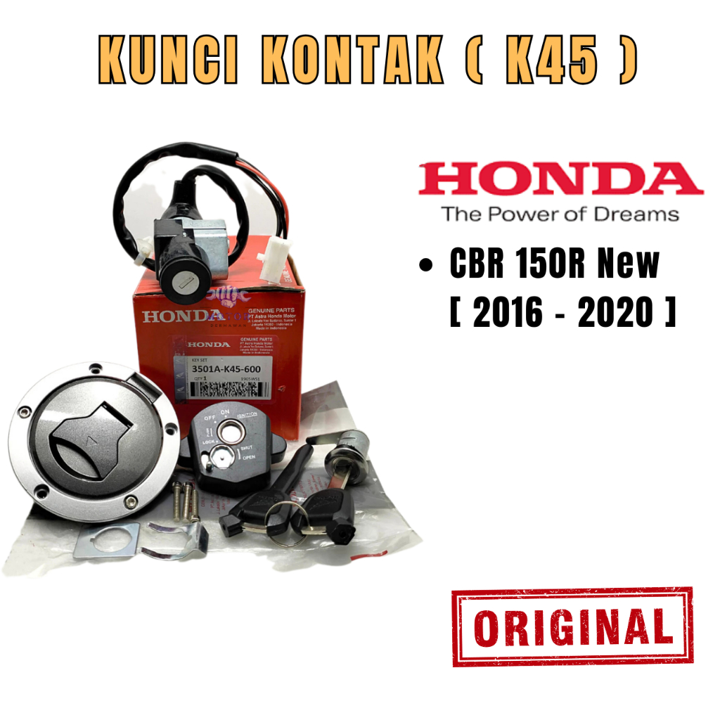 Kunci Kontak CBR150R K45 N40 Set Original Honda Kunci Kontak K45 Assy CBR150 R New