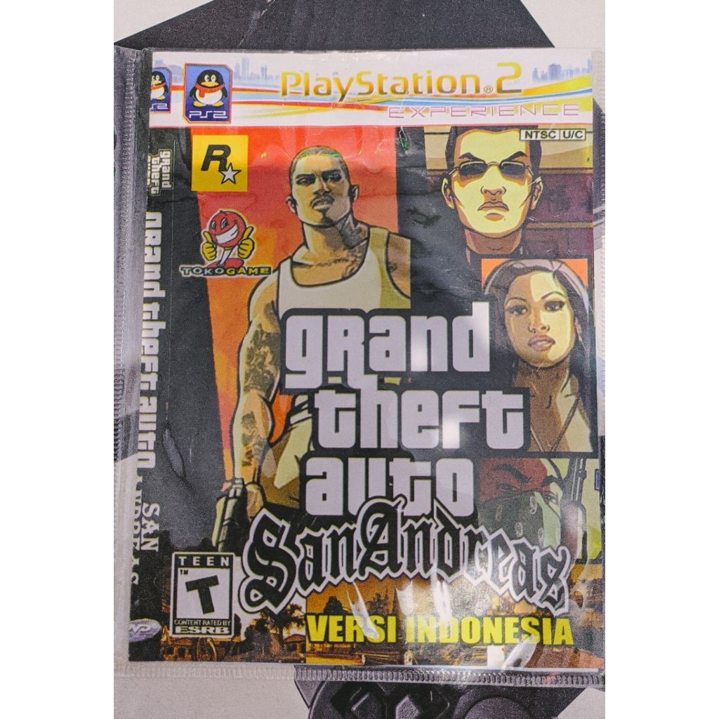 kaset PS2 GTA SanAndreas version Indonesia