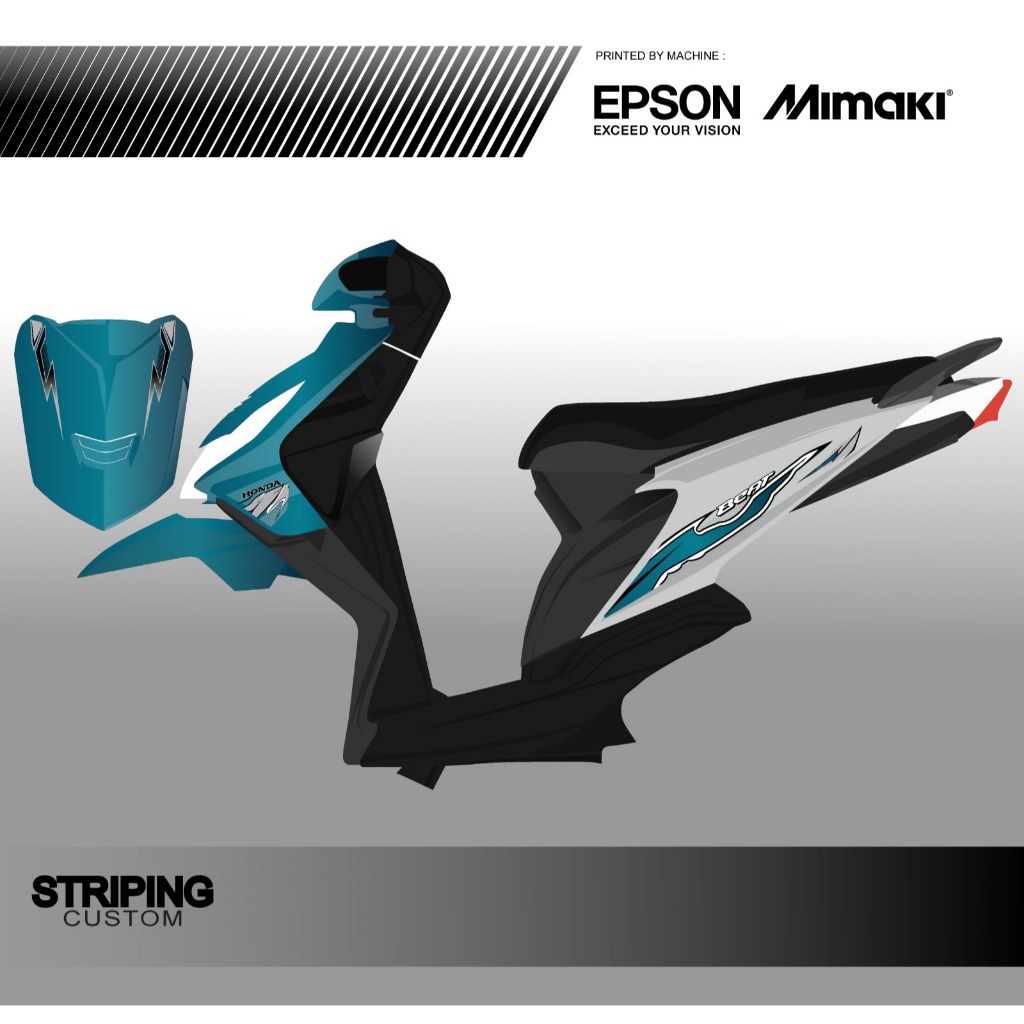 STRIPING STICKER TRANSPARAN BEAT KARBU VIETNAM STYLE TERBARU