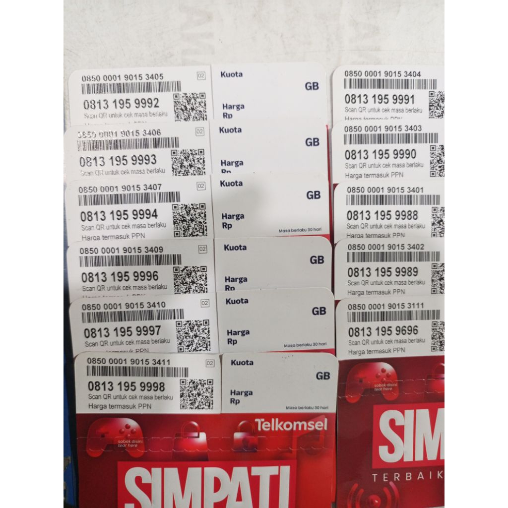 kartu perdana simpati cantik 11 angka triple dobel