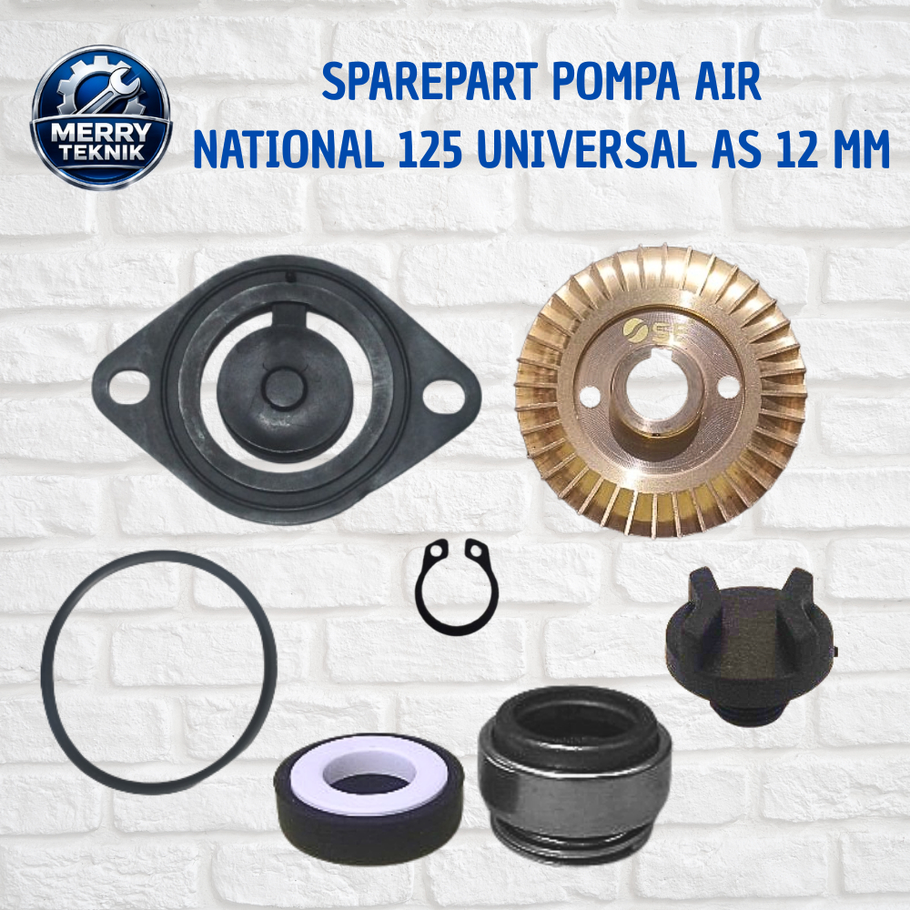 Paket Hemat Spare Part Pompa Air National 125 As 12 mm Universal