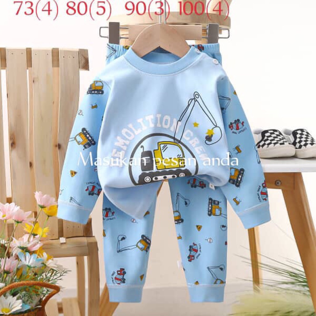 stelan piyama anak bayi 0-3tahun import / setelan import anak laki laki / bisa buat kado dan hamper 