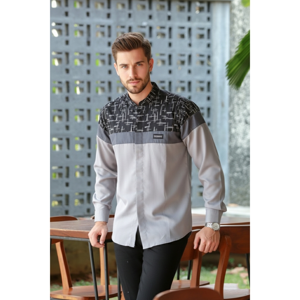 Kemeja Koko Motif Terbaru Lengan Panjang Elrumi Original Senopati