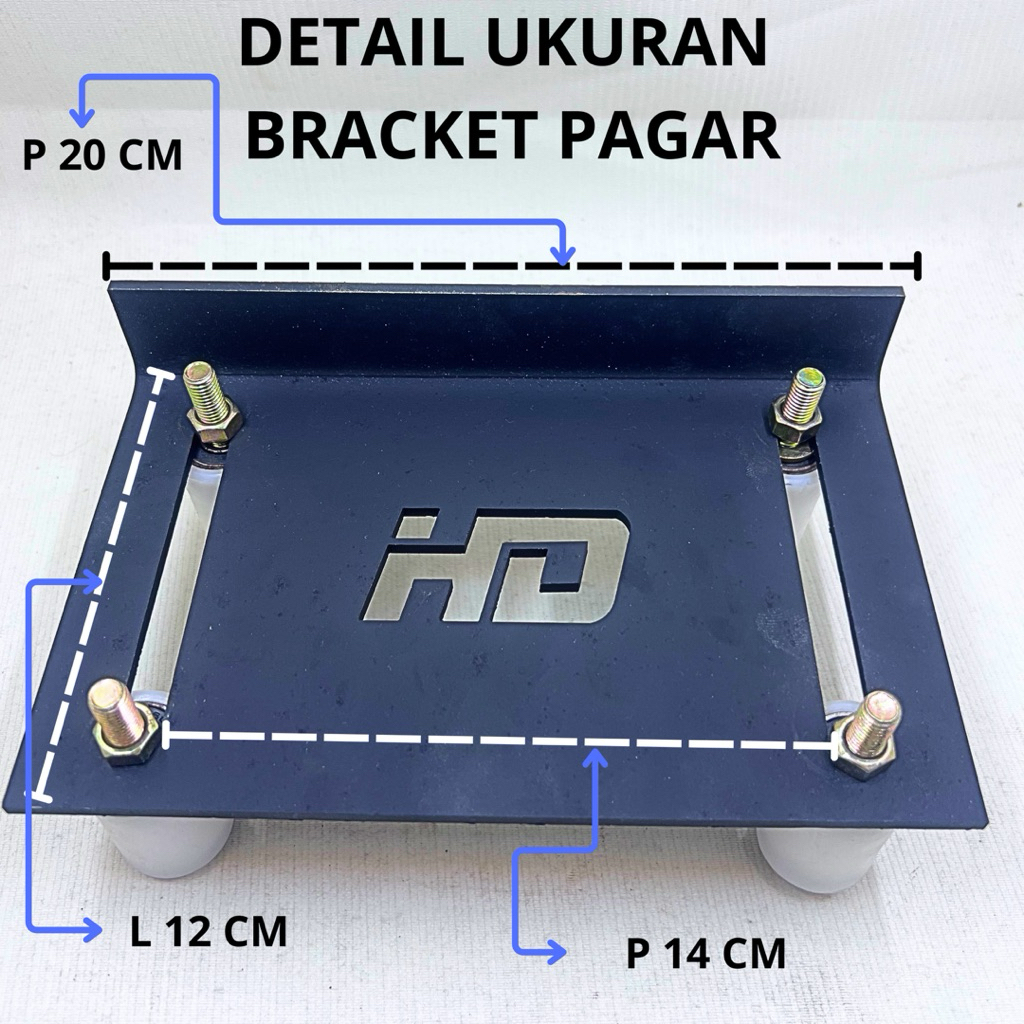(PROMO) Braket Roda Besi Pagar ||Bracket Pagar||Roller nylon||Rumah Roda Waterpom Pagar Besi // 1 Se