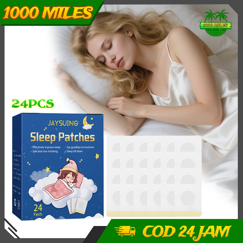 24pcs Plaster Tidur Herbal Penambah Kualitas Tidur Insomnia Mimpi Berlebihan Tidur Tidak Nyenyak