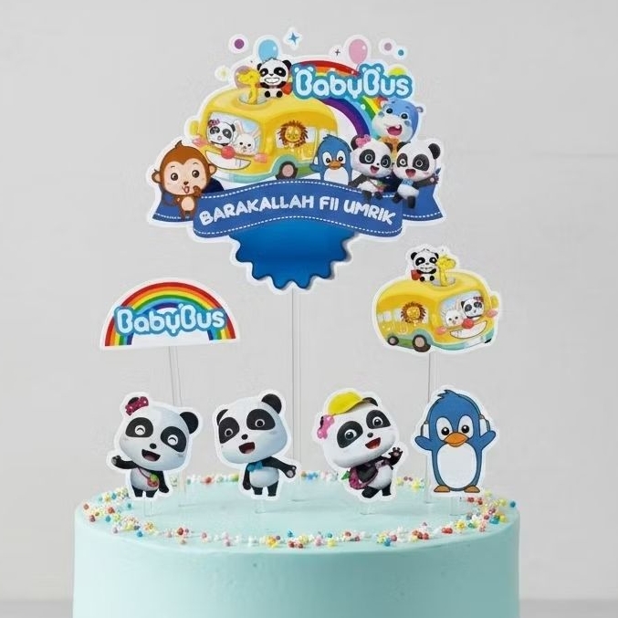 TOPPER CAKE ULANG TAHUN / HIASAN KUE CUSTOM BABYBUS