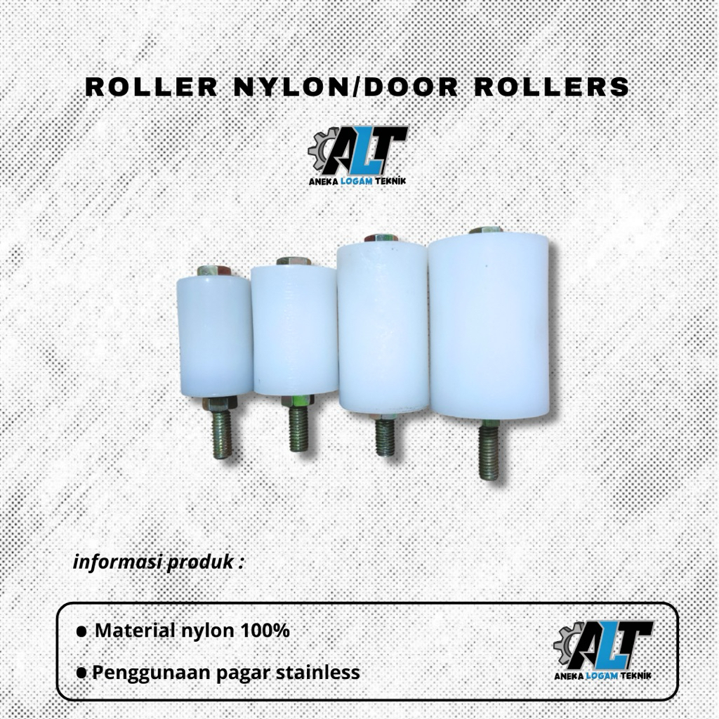 Roda Roller Nilon | Roller Nylon Roda Pintu Dorong Besi Stainless