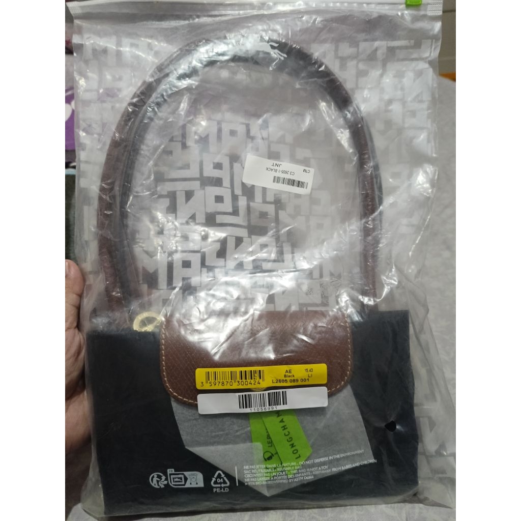 LC Le Pliage MLH Black, SSH Navy red Club