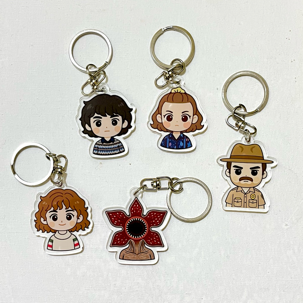 Keychain Stranger Things || Gantungan Kunci Stranger Things
