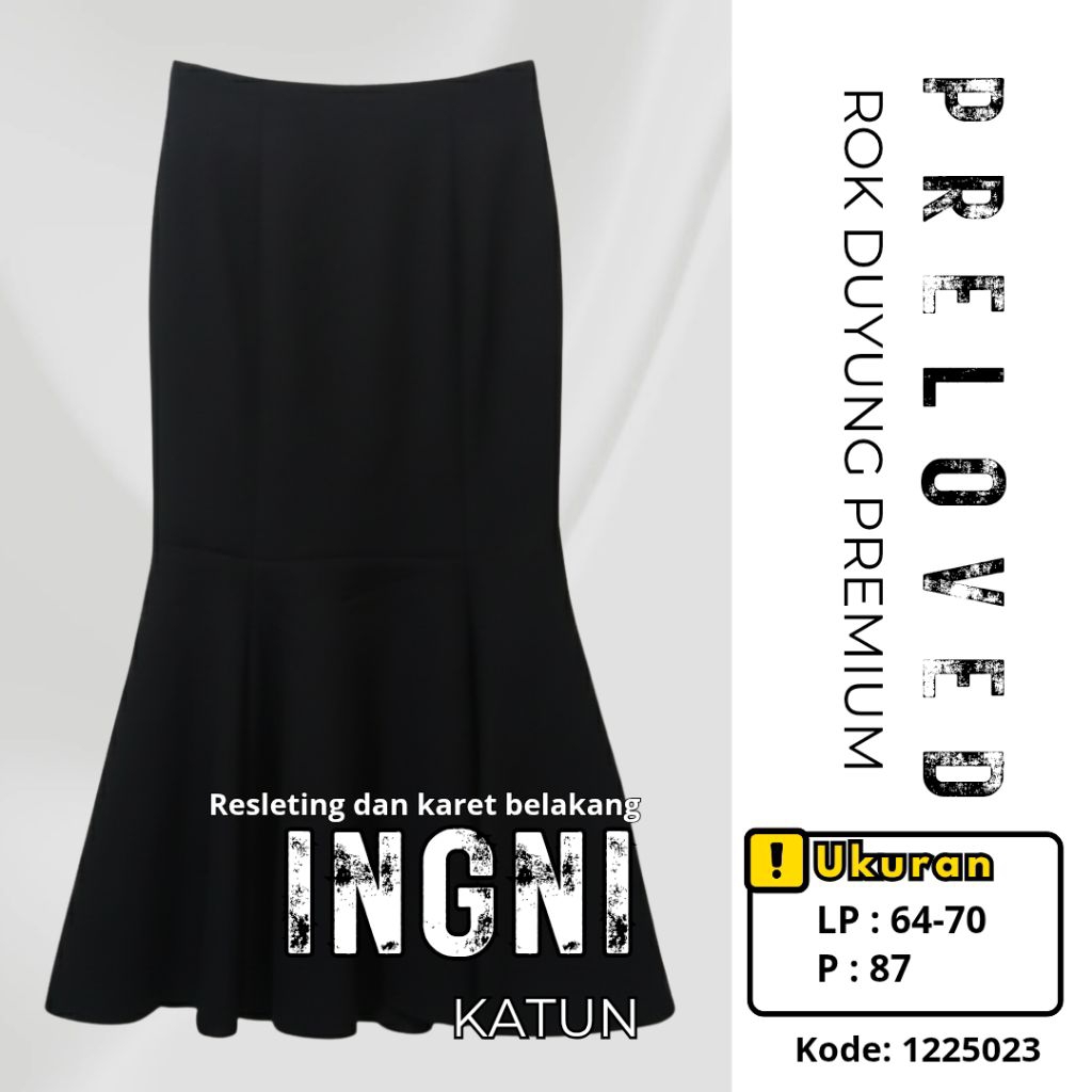 Rok Duyung Ingni (LP:64-70/P:87) Hitam - Rok Kerja