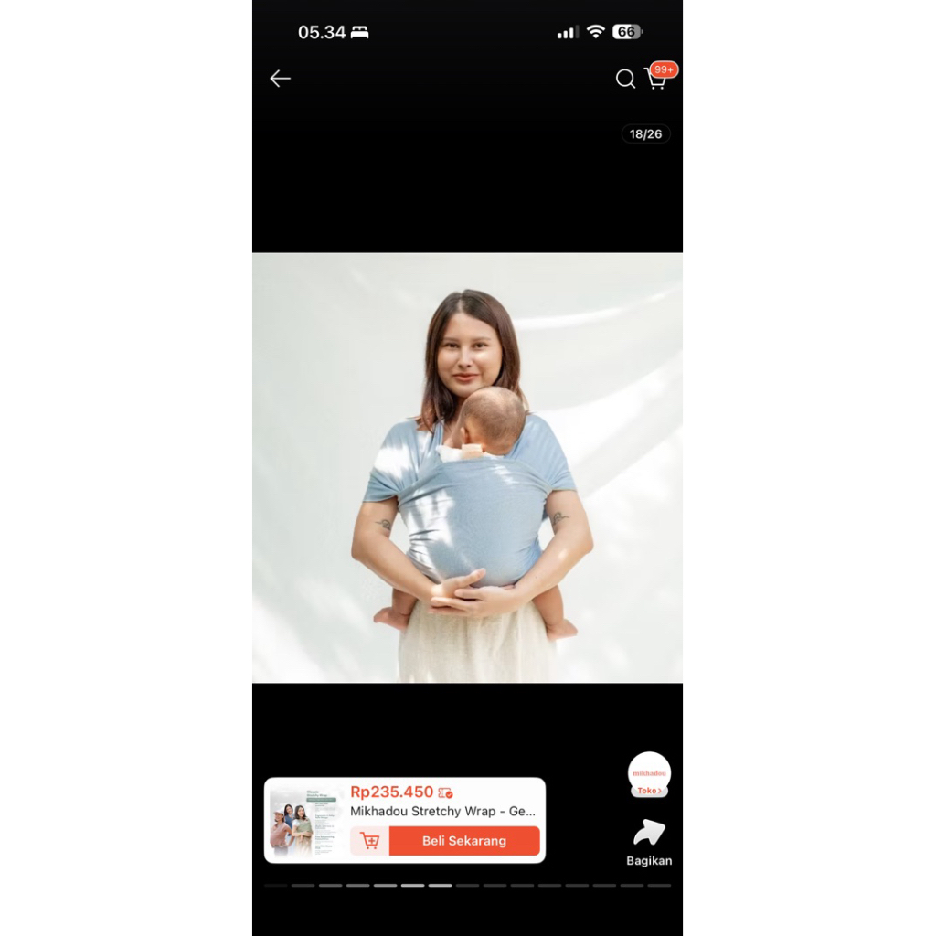 mikhadou stretchy wrap m shape