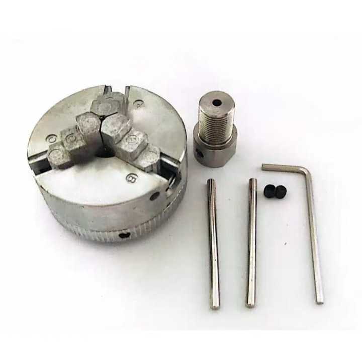 Chuck Bor Mini Z011 Alat Bubut Putar Kayu Penjepit Chuck 3 Rahang Aloi Seng untuk Mesin Bubut Logam 