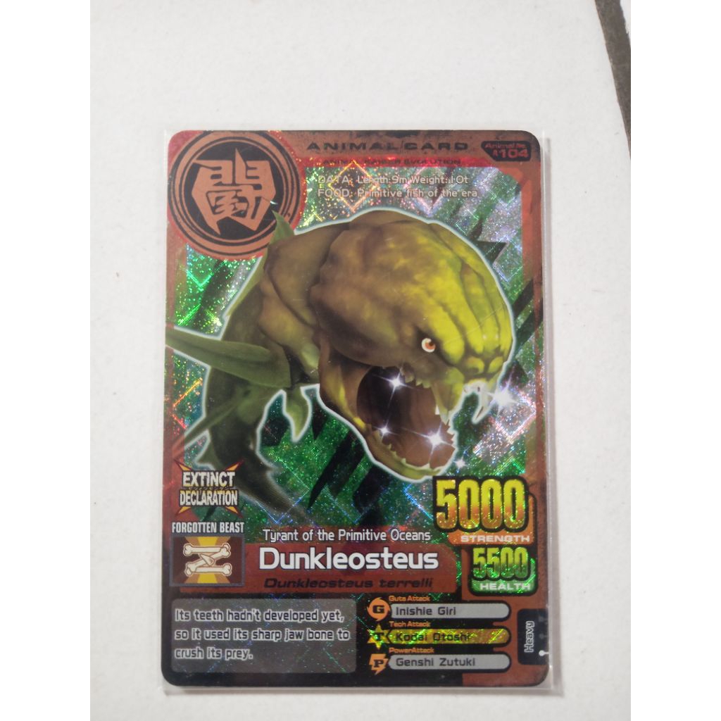 Animal Kaiser Dunkleosteus Evo 1 ORI Bronze + Bonus Card Random