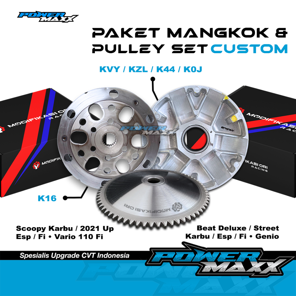 MANGKOK GANDA CUSTOM BEAT FI RUMAH ROLLER CUSTOM BUBUT SCOOPY FI ESP PULLEY BUBUT RACING GENIO PAKET