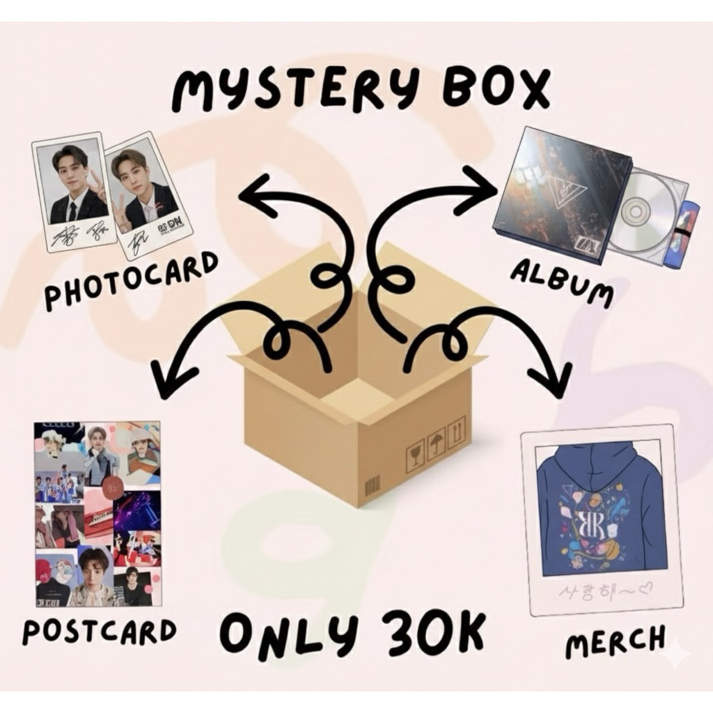 MYSTERY LUCKY BOX KPOP ALL FANDOM BTS EXO BLACKPINK ILLIT BOYNEXTDOOR AESPA HEART2HEARTS ALD1 TXT EN