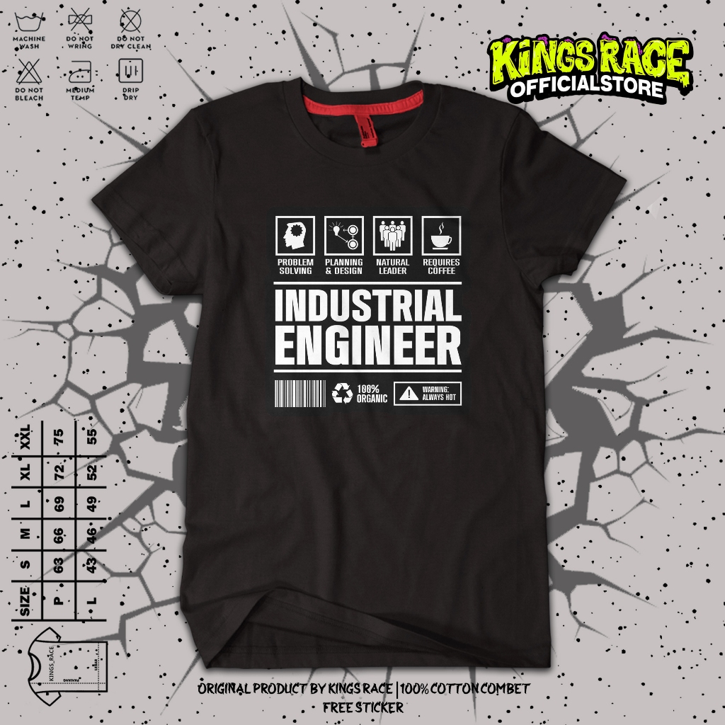 Kaos Chemical Engineer Baju Kaos Teknik Kimia Bahan Katun Combet