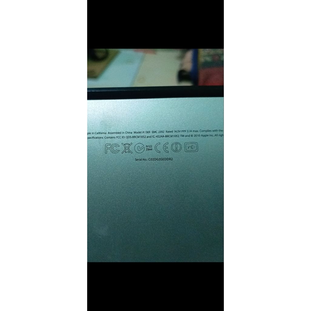 macbook air 2010 matot layar mulus