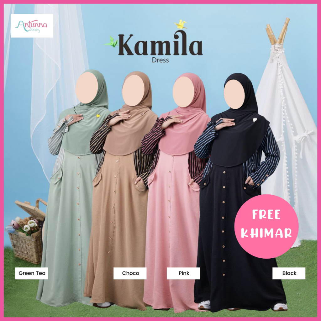 Falova - Kamila Dress Set Khimar (Free Gift)