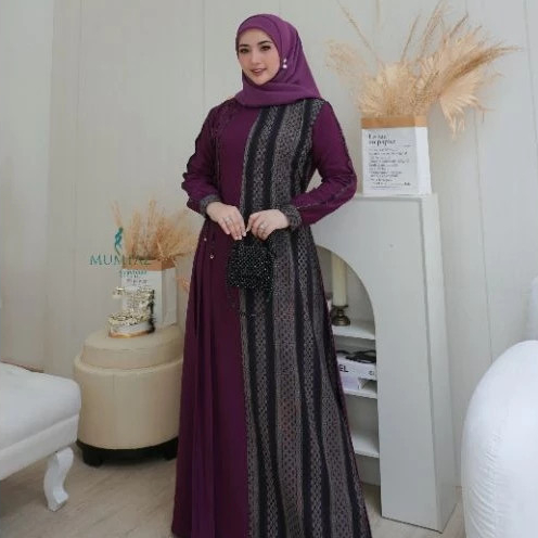 FREE ONGKIR Gamis Muslimah Dress Abaya AMENNA 2025 New Collection Gamis AMENNA Terbaru trend 2025 Pa