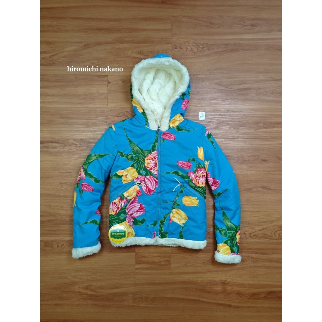 hiromichi nakano casual aop sherpa woman crop jacket