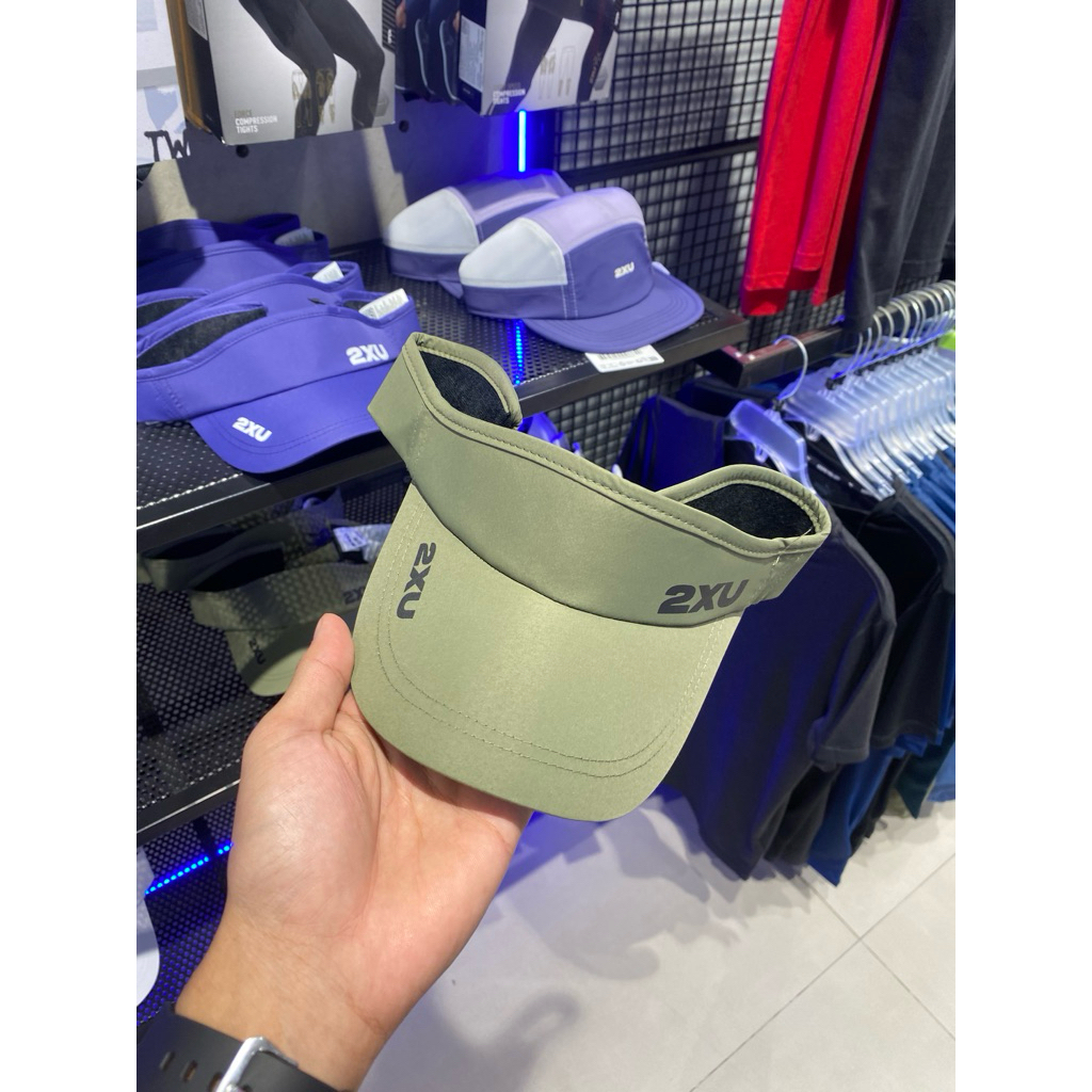 Visor 2xu Alpine Black Velcro Topi Running 2xu