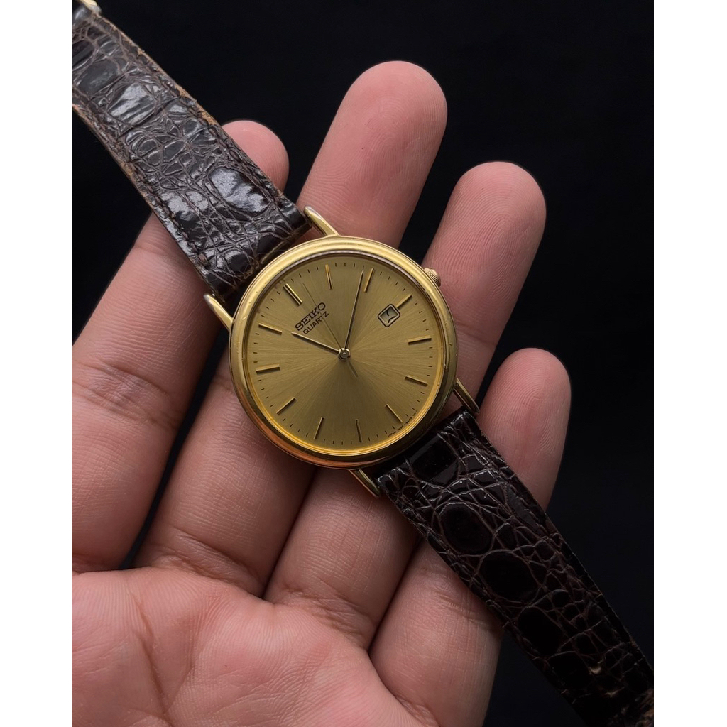 Jam Tangan Vintage Seiko Dress Watch Gold Dial