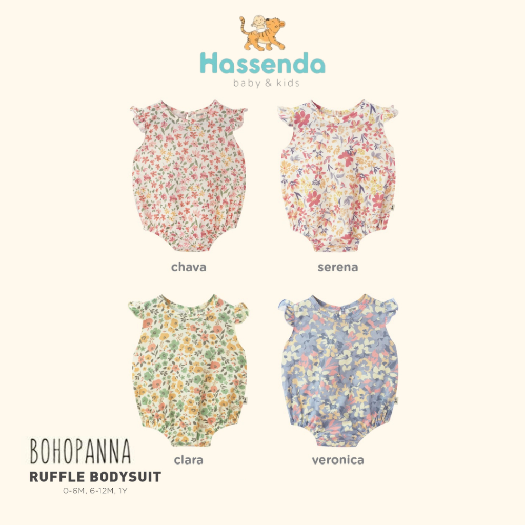 Bohopanna Ruffle Bodysuit / Baju Jumper Bayi