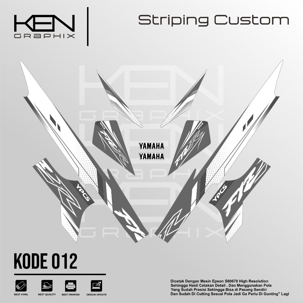 STICKER MOTOR YAMAHA FIZ R/DECAL FIZ R/DECAL VARIASI FIZ/KODE 012