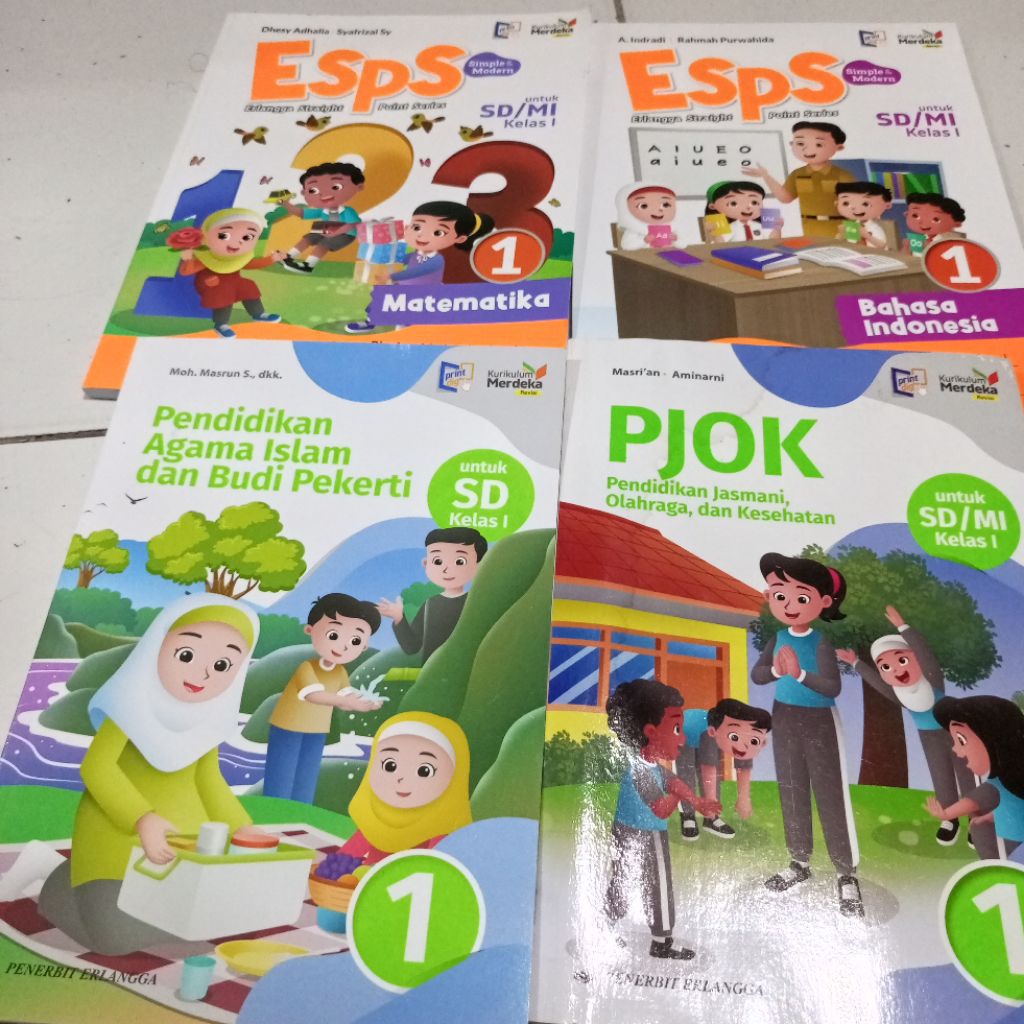 Buku Bekas Esps Bahasa Indonesia, Esps Matematika, PJOK, Pendidikan Agama Islam dan Budi Pekerti. SD