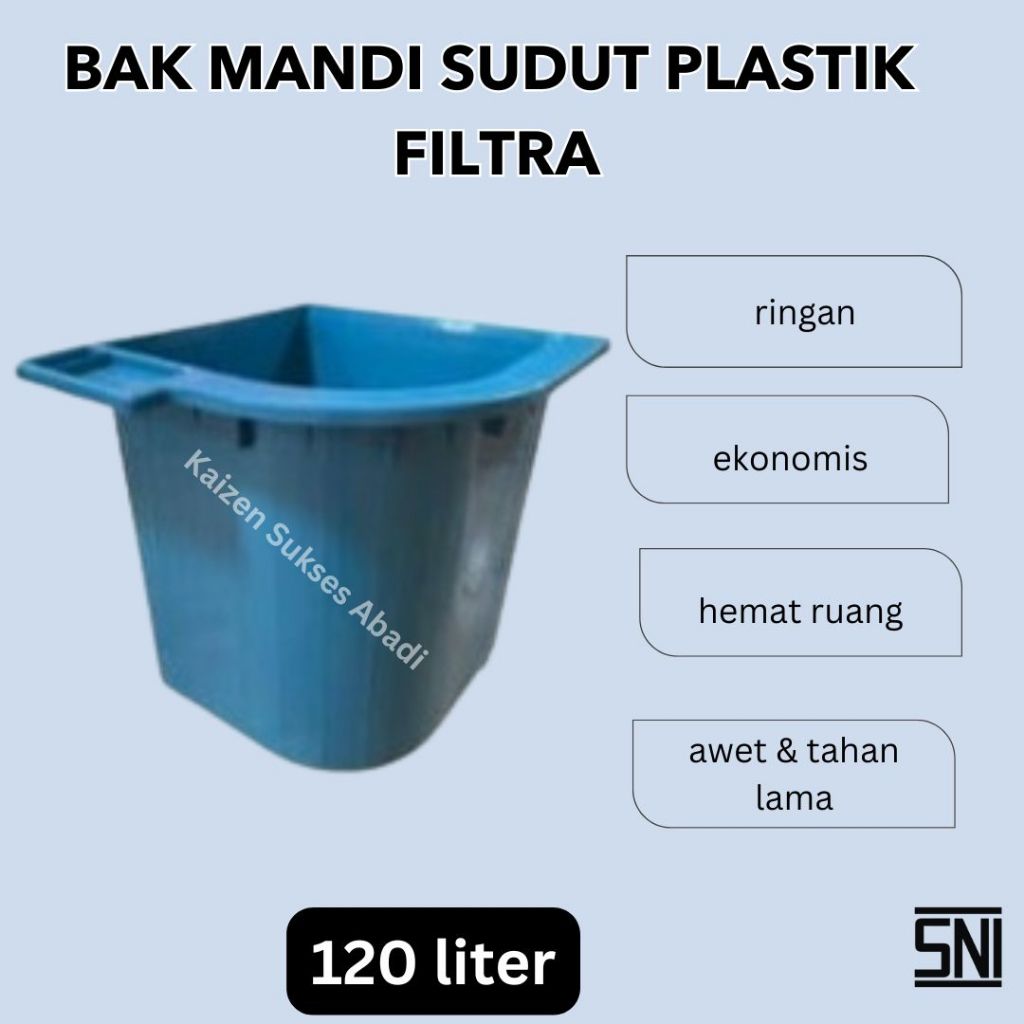 bak wadah tempat gentong mandi air sudut  plastik portable portabel oval merek  jerapah filtra 120 1